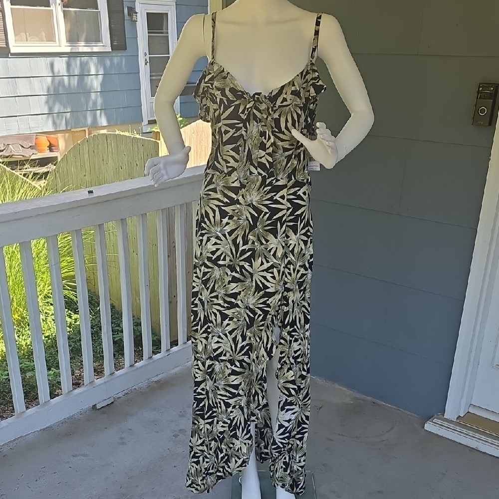 NWT Tropical Maxi Dress With Thigh Slit